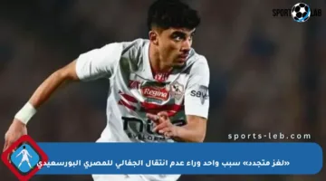 «لغز متجدد» سبب واحد وراء عدم انتقال الجفالـي للمصري البورسعيدي